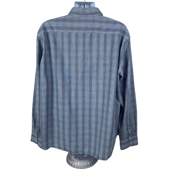 Dockers Blue Striped Plaid Button Down Dress Shirt - Picture 3 of 8